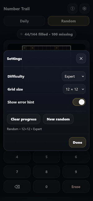 Number Trail - Number Puzzle Screenshot 3