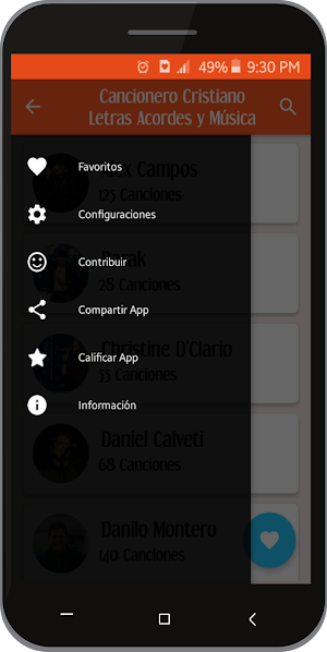 Cancionero Cristiano Letras Acordes y Música Screenshot 1