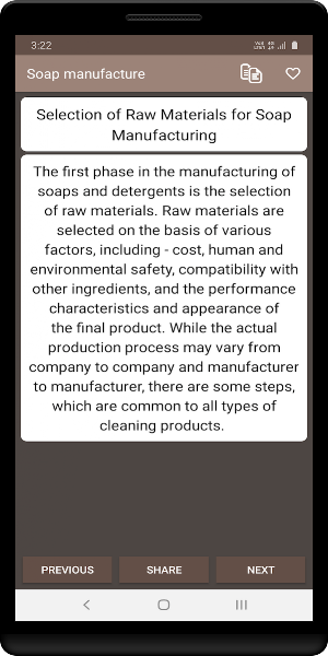 Soap manufacture Screenshot 1