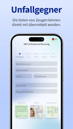 Unfall Erfasser Schaden Melder Screenshot 3