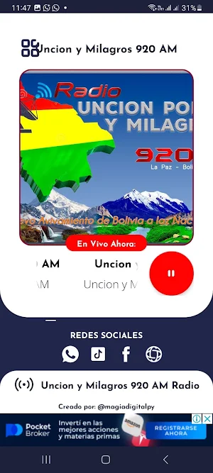 Uncion Poder y Milagros 920 AM Screenshot 0