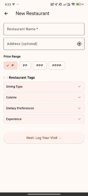 JourniBites Screenshot 2