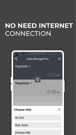 Data Storage Convert Mb to Gb Screenshot 1