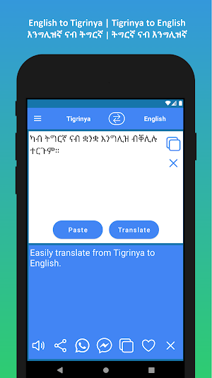 English to Tigrinya Translator Screenshot 2