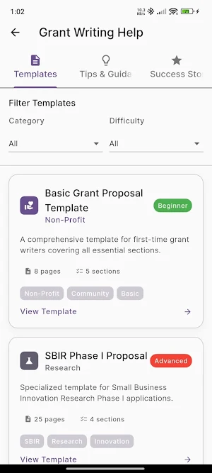 US Gov Grants and Loans Screenshot 2