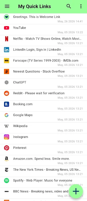 QuickLinks App Screenshot 1
