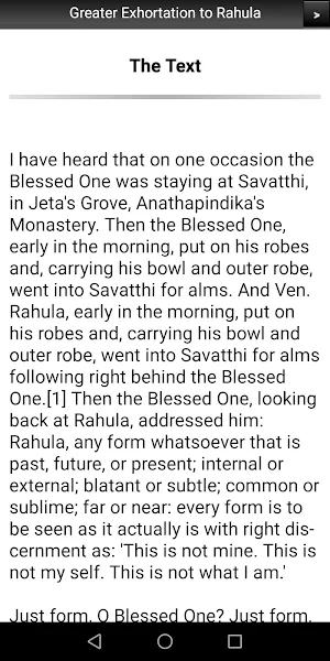 Greater Exhortation to Rahula Screenshot 1