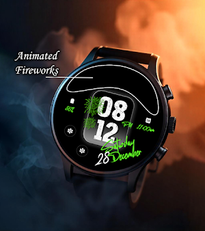 Animated Fireworks Watch Face Screenshot 0