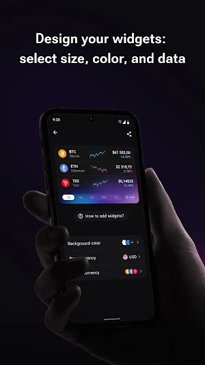 BTC, ETH Crypto Tracker Widget Screenshot 2