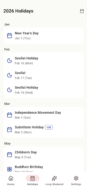 KR Holiday Countdown Screenshot 1