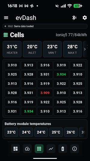 evDash OBD2 Screenshot 2