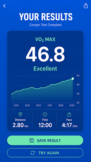 VO2 Max - Cooper Test Screenshot 1