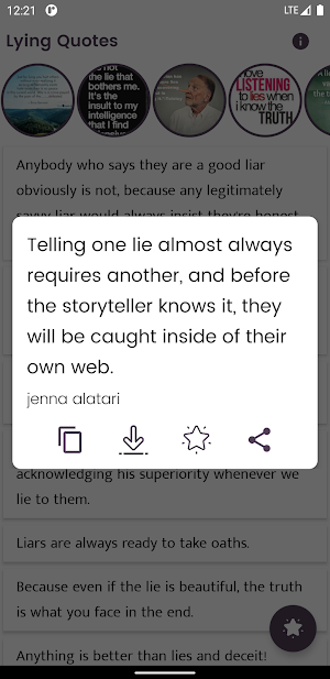 Lying Quotes and Sayings Screenshot 1