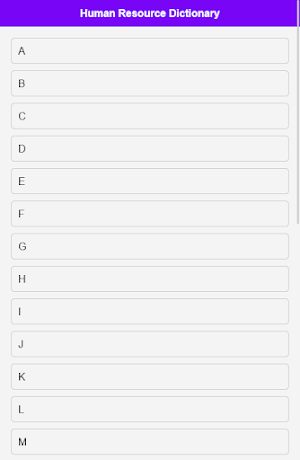 Human Resource Dictionary Screenshot 0