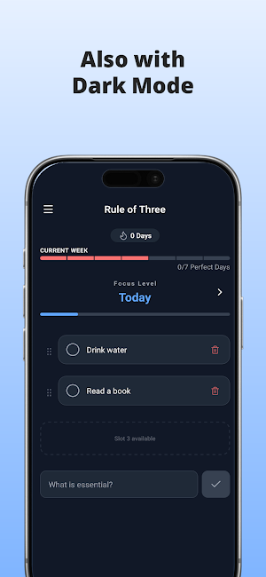 Rule of 3: Minimalist To Do Screenshot 3