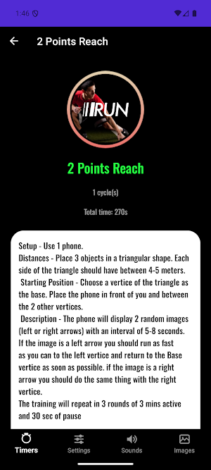 Reaction Timer: Agility Drills Screenshot 1