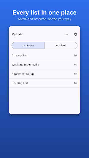 My Lists Screenshot 0