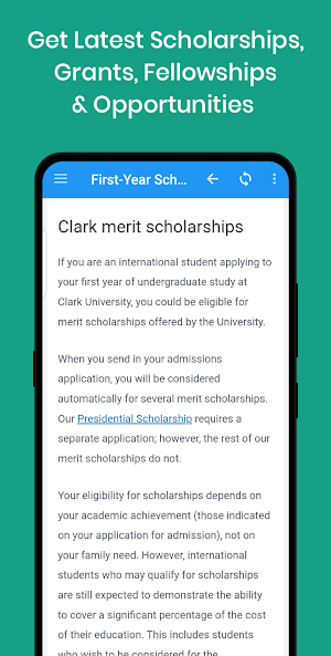 Scholarships & Grants App Screenshot 1