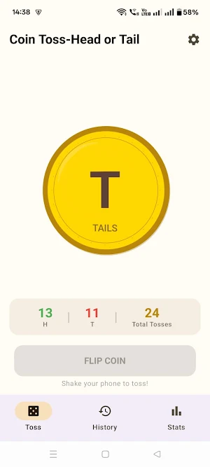 Coin Toss-Head or Tail Screenshot 0