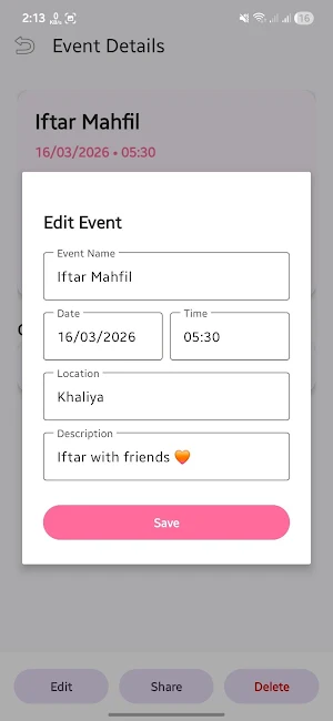 EventBoard Screenshot 2