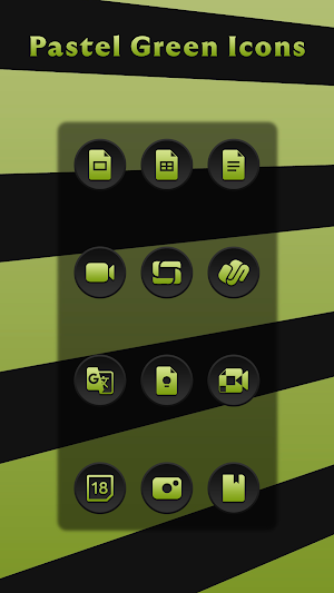 Pastel Green On Gray Icons Screenshot 1