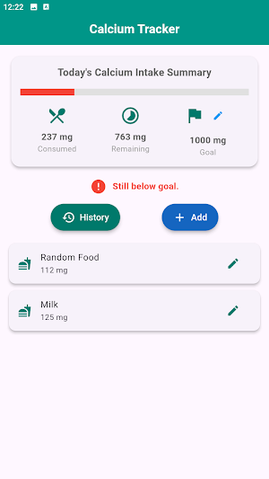 Calcium Tracker Screenshot 0