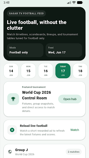 Sagar TV - Live Matches Scores Screenshot 0
