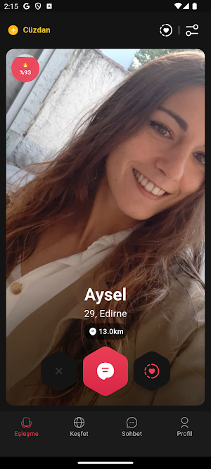 Kisstak - Eşleş Tanış Flört Screenshot 0