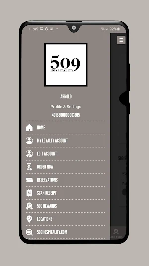 509 Hospitality Rewards Screenshot 2