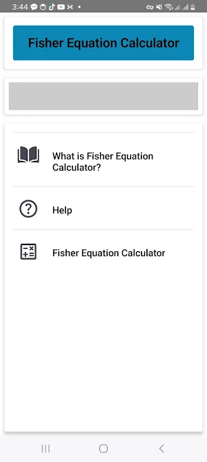 Fisher Equation Calculator Screenshot 0