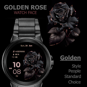 Golden Rose - Watch Face Screenshot 0