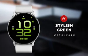Stylish Green Watch Face Screenshot 0