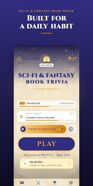 Sci-Fi & Fantasy Book Trivia Screenshot 0