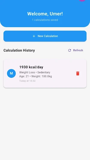 Nutrition Calculator Screenshot 2