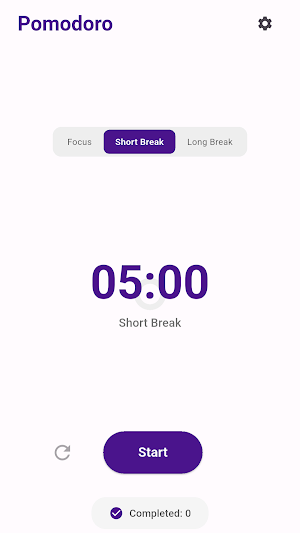 Easy Minimalist Pomodoro Screenshot 1