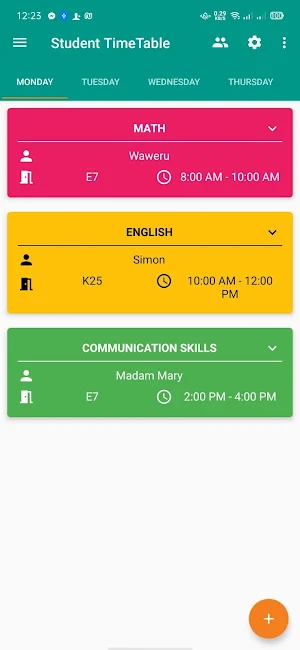 Student Timetable (With alarm, Do not disturb) Screenshot 0