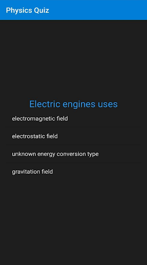 Physics Quiz Screenshot 1