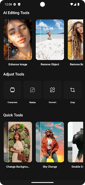 AI Photo Editor Neon Glitch Screenshot 2