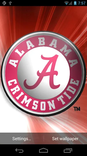 Alabama Crimson Tide LWP &Tone Screenshot 1