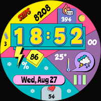 Retro Time Digital Watch Face