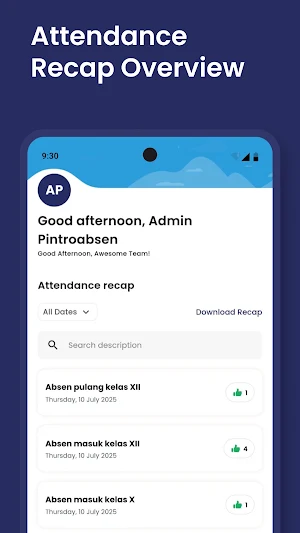 PintroAbsence Screenshot 2