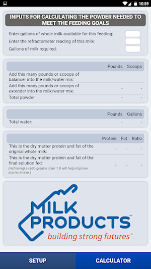 Purina Milk Calculator Screenshot 0