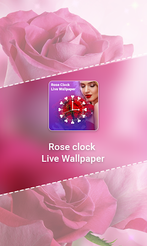 Rose Clock Live wallpaper Screenshot 0