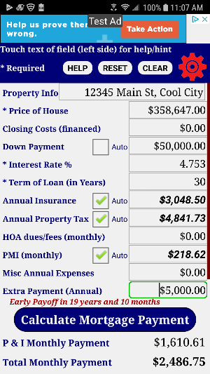 Mortgage Home Loan Payment Calculator Free Screenshot 1