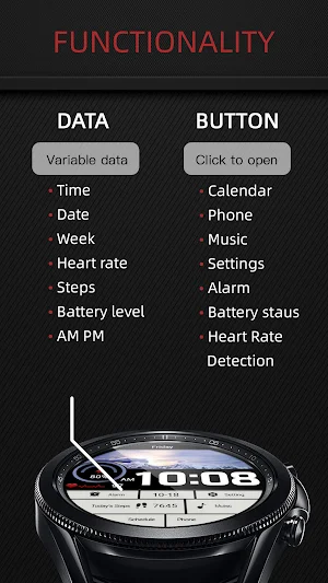 Large Weather LCD ZKin Watch Screenshot 1
