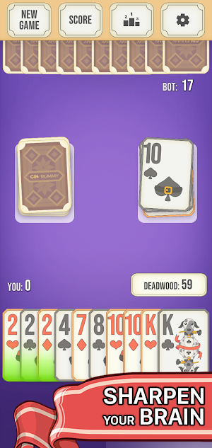 Gin Rummy Free! Screenshot 1