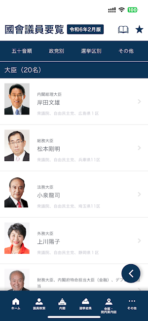 国会議員要覧 令和6年2月版 Screenshot 2