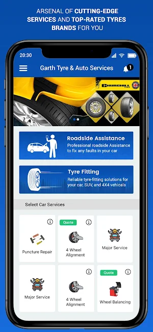 Garth Tyre & Auto Services Screenshot 0