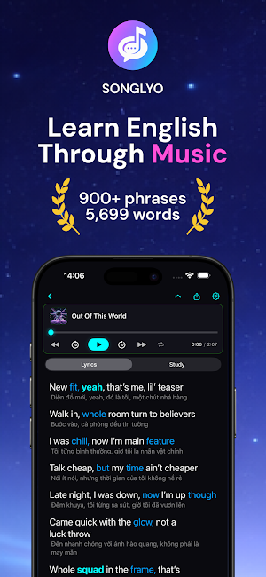 Songlyo: Learn English Songs Screenshot 0