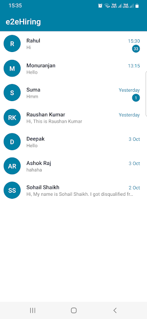 e2eHiring Support Screenshot 2